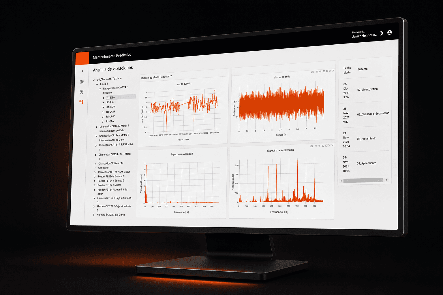 Plataforma de Análisis de Vibraciones captura de pantalla
